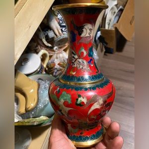 Japanese antique vase hand painted signed